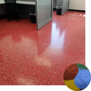Peinture de sol en sable simulé par marbre époxy étanche à l'humidité, auto-nivelante et antidérapante, résistante à l'usure, revêtement liquide coloré - Product Image 1