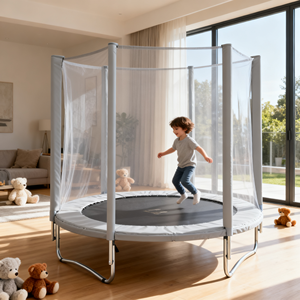 <span class=keywords><strong>Trampoline</strong></span> de haute qualité avec <span class=keywords><strong>filet</strong></span> de protection complet et <span class=keywords><strong>poteaux</strong></span> rembourrés pour une sécurité maximale lors des jeux en plein air - Product Image 4