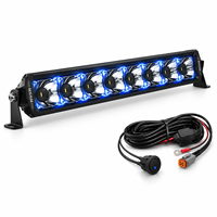 Barre lumineuse LED HSSH 50 pouces 375W à double rangée avec rétroéclairage RGB, faisceau spot haute intensité, commande par interrupteur pour camion, SUV, 4x4