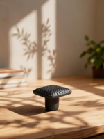 Bouton de meuble carré en aluminium noir mat, design moderne, durable, installation facile, pour cuisine, entrepôt, chambre, commode, tiroir