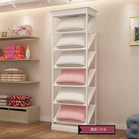 Étagère de présentation pour linge de maison, magasin de meubles, présentoir pour foulards et draps, support en bois pour oreillers, étagères de rangement pour housses de couette
