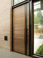 Porte pivotante en bois massif pour l'entrée de la maison, prix direct usine