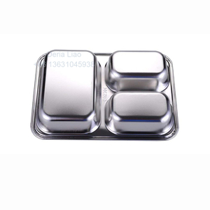 <span class=keywords><strong>Assiette</strong></span> à dîner en acier inoxydable à <span class=keywords><strong>3</strong></span> <span class=keywords><strong>compartiments</strong></span> pour enfants, étudiants, cantines d'hôpital, école, boîte à lunch pour la restauration rapide <span class=keywords><strong>avec</strong></span> <span class=keywords><strong>couvercle</strong></span> - Product Image 3