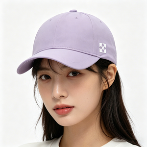 Beige Polyester/Cotton 6-Panel Baseball Cap Curved Monochrome Embroidery Sporty Letter Pattern Canvas Fabric Adjustable Metal - Product Image 1