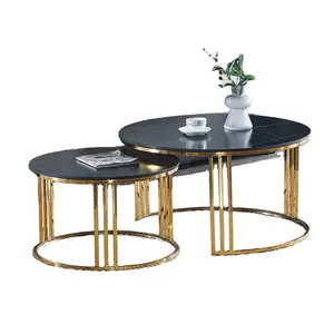 Teapoy Designs Modern Marble Top Coffee Table Set Foshan Furniture Luxury Coffee Tables
