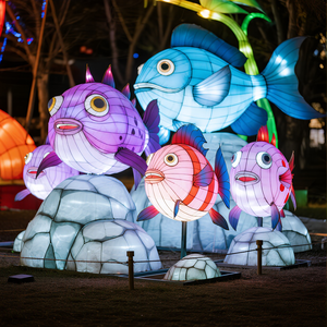 Linterna de Pez <span class=keywords><strong>Piedra</strong></span> Personalizada, Criatura Marina Realista, Exhibición para Acuario, Parque Temático Oceánico, Educativa, Hecha a Mano, Duradera, Regalo de Navidad Popular - Product Image 3