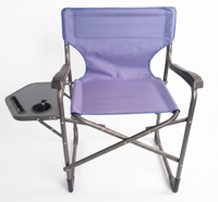 Chaise de Réalisateur Pliante Portable d'Extérieur Compacte et Gain de Place avec Table Latérale