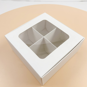 Custom Logo Printed Food Grade Gift Kraft Paper Window Hole Cup Cake Packaging <strong>Cupcake</strong> <strong>Box</strong> Sweet Pie Cookie Package Boxes - Product Image 3
