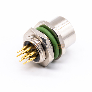 Connecteur M12 8 broches femelle A codé, montage sur panneau droit, filetage PG9, IP67, prise de signal - Product Image 6