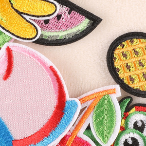 Accessories for Clothing Bag Hat Fruit Series <strong>Pattern</strong> Wholesale Twill <strong>Embroidery</strong> Patches Heat <strong>Transfer</strong> Iron on Patches Bulk - Product Image 3