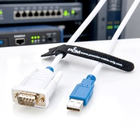 Cable USB a RS232 FT232R, Adaptador Serial USB-A Macho a DB9 Macho con Tornillos de Fijación para Programación de PLC y Equipos Industriales