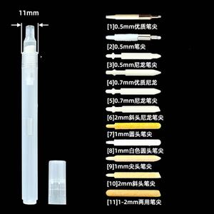 All'ingrosso 2-3mm scalpello e pennino rotondo punta in acrilico giallo/pennino acrilico per pennarello vuoto in alluminio ricaricabile - Product Image 6