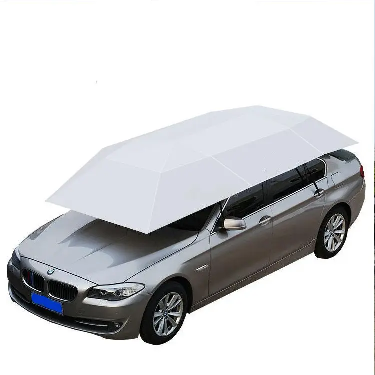 Popular 4.2m Water-proof Portable Folding Semi-automatic Car Umbrella protect car