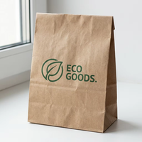 Sac alimentaire en papier kraft écologique résistant à la graisse pour hamburgers, frites, poulet frit, emballage à emporter, prix d'usine