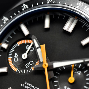 Montre de sport de plein air en titane Panda avec cadran chronographe, verre saphir, quartz, plongée, luminescente - Product Image 2