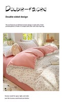 Ensemble de literie quatre pièces en fil double couche, simple, avec housse de couette en mousse à bulles, qualité laine, résistant à l'eau, 300 fils, pour étudiant
