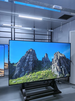 Tableau blanc interactif LCD 55-120 pouces, double système OPS, tactile infrarouge, 4K, écran plat intelligent pour l'éducation, les conférences, les écoles et les bureaux