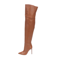 2024 hiver femmes sur le genou bottes longues imperméable Sexy genou haut avec bout pointu et talon épais Botas Femininas