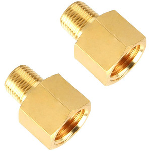 Adaptador de Tubería de Latón de 1/2 NPT a 1/4 NPT, Conector Roscado Macho a Hembra para Uso Automotriz - Product Image 1