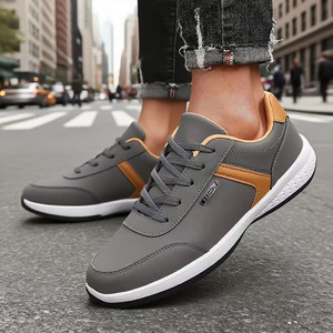 Baskets décontractées légères pour hommes, chaussures de course d'extérieur chaudes pour hommes, chaussures de sport d'hiver, chaussures de marche à lacets, baskets antidérapantes - Product Image 1
