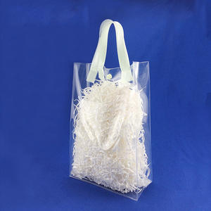 Emballage Transparent avec boutons, sac à poignée en plastique PVC - Product Image 5
