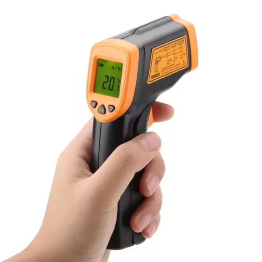 Thermomètre industriel à haute température infrarouge numérique portatif sans contact de vente chaude