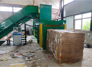 Bán tự động dọc trạm rác phế liệu Baler thủy lực baling Máy ép các tông nhựa 60t Baler Máy đầm - Product Image 3