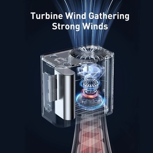 พัดลมติดเอวกลางแจ้ง แบตเตอรี่โพลีเมอร์ ป้องกันการตกกระแทก ดูดซับแรงกระแทก พกพาสะดวกแบบ USB พร้อมพัดลมแขวนคอไร้ใบพัด - Product Image 4