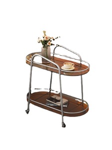 Table basse en verre <span class=keywords><strong>à</strong></span> <span class=keywords><strong>roulettes</strong></span> de style nordique, luxe moderne, petite table d'appoint pour canapé, étagère de rangement pour salon, mobilier de maison - Product Image 3
