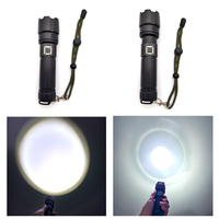 Lampe de poche à haute luminosité USB C torche LED haute puissance lumière Super lumineuse tactique laser blanc lampes de poche rechargeables étanches