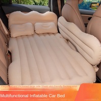 Matelas de voyage gonflable pour voiture avec barrière de tête en PVC floqué et lit gonflable à double vitesse