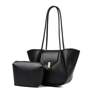 Sac fourre-tout élégant pour femmes, ensemble <span class=keywords><strong>de</strong></span> 2 pièces, grande capacité, sac à bandoulière <span class=keywords><strong>en</strong></span> similicuir, sac à main <span class=keywords><strong>de</strong></span> <span class=keywords><strong>travail</strong></span> tendance avec pochette assortie - Product Image 2