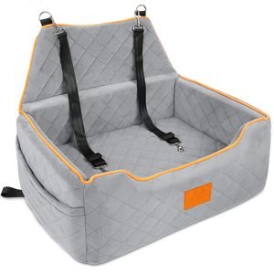 Fábrica certificada de asientos de coche para perros grandes/medianos, asiento elevador de viaje lavable desmontable, asiento para mascotas con bolsillos de almacenamiento - Product Image 1