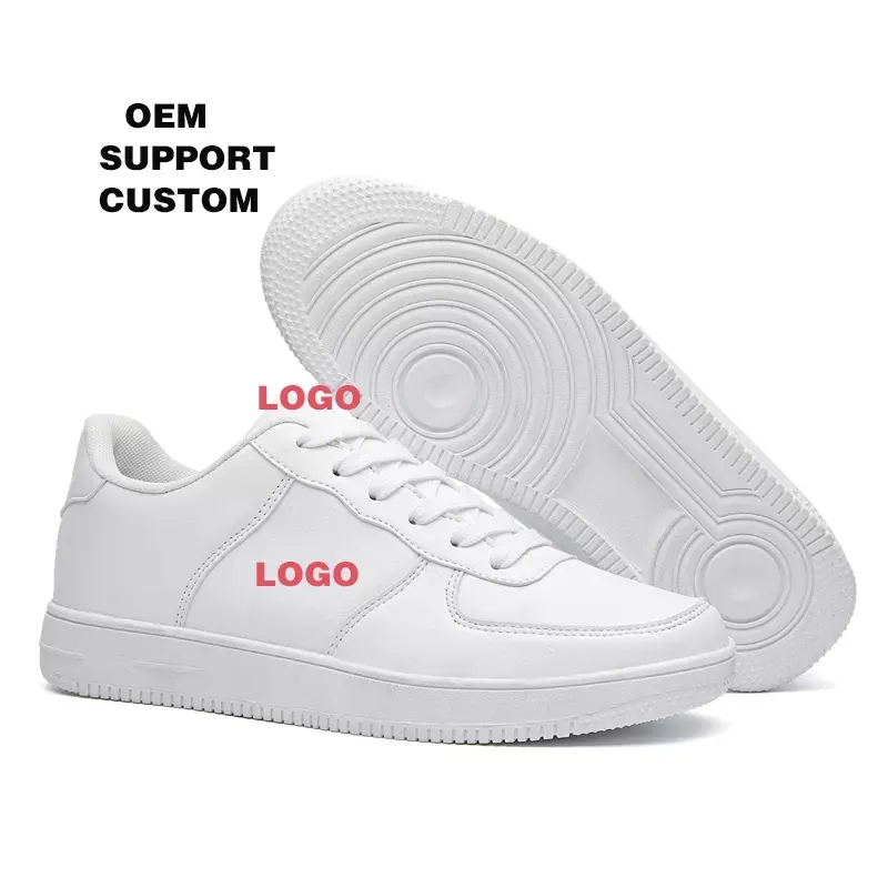 Wholesale LOGO Custom Unisex Sports Running White Black Sneakers Men Classic Flat Casual Shoes