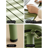 Ensemble de jardin d'extérieur de designer nordique, table de repas en fer forgé pour l'extérieur, table carrée moderne simple et imperméable pour balcon