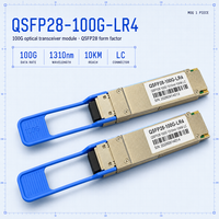 Transceiver 100GBASE-LR4 10KM 1310nm QSFP28 SFP 100G 10km LWDM4 Dual LC SMF DOM