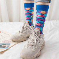 Nouvelles chaussettes en coton tendance mi-mollet pour femmes, style streetwear créatif hip-hop, pour l'automne et l'hiver