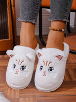 YJ86 Vente en gros directe usine – Chaussons d'hiver décontractés en peluche, chauds et épais en coton, pour la maison, style Noël