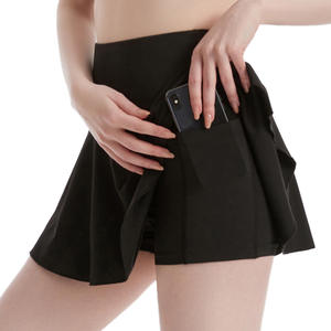 Hochwertiger Damen-Schnelltrocknungs-Tennisrocknupfhaut hautfreundlich atmungsaktiv Sportshorts Röcke mit Tasche Tenniskleidung - Product Image 3