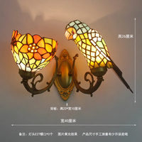 Lampe murale en forme d'oiseau, lampes Tiffany, applique de Style perroquet, lampes décoratives de maison, vitrail Vintage, applique murale de perroquet