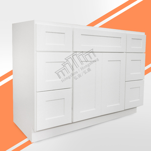 Ready to Ship 48"W X 34.5"H X 21"D White <strong>Bathroom</strong> <strong>Sink</strong> Vanity Free Shipping Wood <strong>Bathroom</strong> <strong>Sink</strong> <strong>Cabinets</strong> With 6 Drawers - Product Image 2