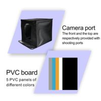 Boîte à lumière photo portable de 40 cm, studio LED USB, éclairage pour photographie, tente de prise de vue, cube de table en nylon durable