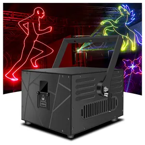 SHTX yüksek güç 10w 15w RGB renk lazer ışığı DJ bar gece kulübü için 3d dinamik projektör lambası animasyon lazeri tarayıcı ışık gösterisi