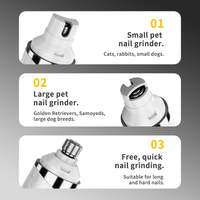 Ensemble de tondeuse à poils pour chien sans fil à faible bruit personnalisé en 3 pièces et coupe-ongles rechargeable, kit de toilettage électrique pour animaux de compagnie