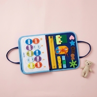 Livre sensoriel personnalisable en feutre pour la maternelle, livre d'activités Montessori, livre d'autocollants magiques pour l'apprentissage précoce des bébés, jouets pour enfants et tout-petits