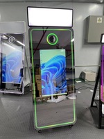 Logiciel gratuit Miroir selfie 65 pouces avec écran TV 32 pouces avec valise de transport Miroir portable Photomaton avec caméra et imprimante