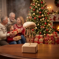 Jouet méduse cinétique en bois massif fait main de qualité supérieure, cadeau de Noël pour enfants, décoration de bureau