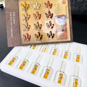 Ensemble de vernis à ongles en gel de couleur d'automne-12 couleurs, <span class=keywords><strong>effet</strong></span> oeil de chat, aimant imbibé, finition super brillante - Product Image 5