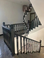 Rampe d'escalier en alliage d'aluminium résistant à la rouille, style chinois moderne, luxe, pour intérieur/extérieur, villa, balcon