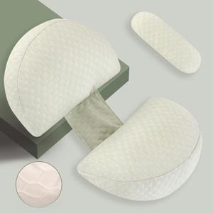 Almohada de embarazo tejida con posicionador de cadera de maternidad de doble cara ajustable verde para soporte de estómago de vientre trasero cómodo - Product Image 1